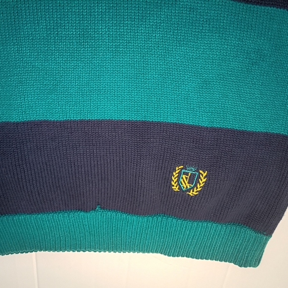 955 Originals Size Mens Small Long Sleeve Striped Cable Knit Vintage Sweatshirt - Picture 8 of 9